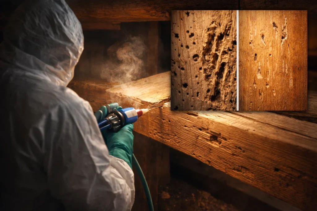 Désinfection et traitement du bois